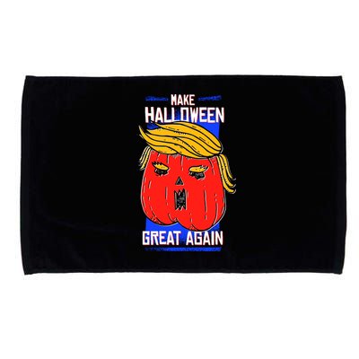 Funny Make Halloween Great Again Trump Pumpkin Microfiber Hand Towel