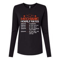 Funny Mechanic Hourly Rate Labor Rates Costume Womens Cotton Relaxed Long Sleeve T-Shirt