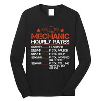 Funny Mechanic Hourly Rate Labor Rates Costume Long Sleeve Shirt