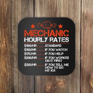 Funny Mechanic Hourly Rate Labor Rates Costume Coaster