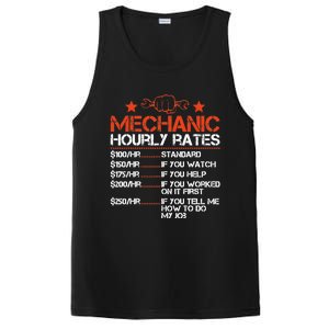 Funny Mechanic Hourly Rate Labor Rates Costume PosiCharge Competitor Tank