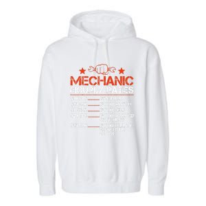 Funny Mechanic Hourly Rate Labor Rates Costume Garment-Dyed Fleece Hoodie