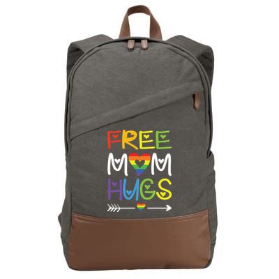 Free Mom Hugs Cotton Canvas Backpack