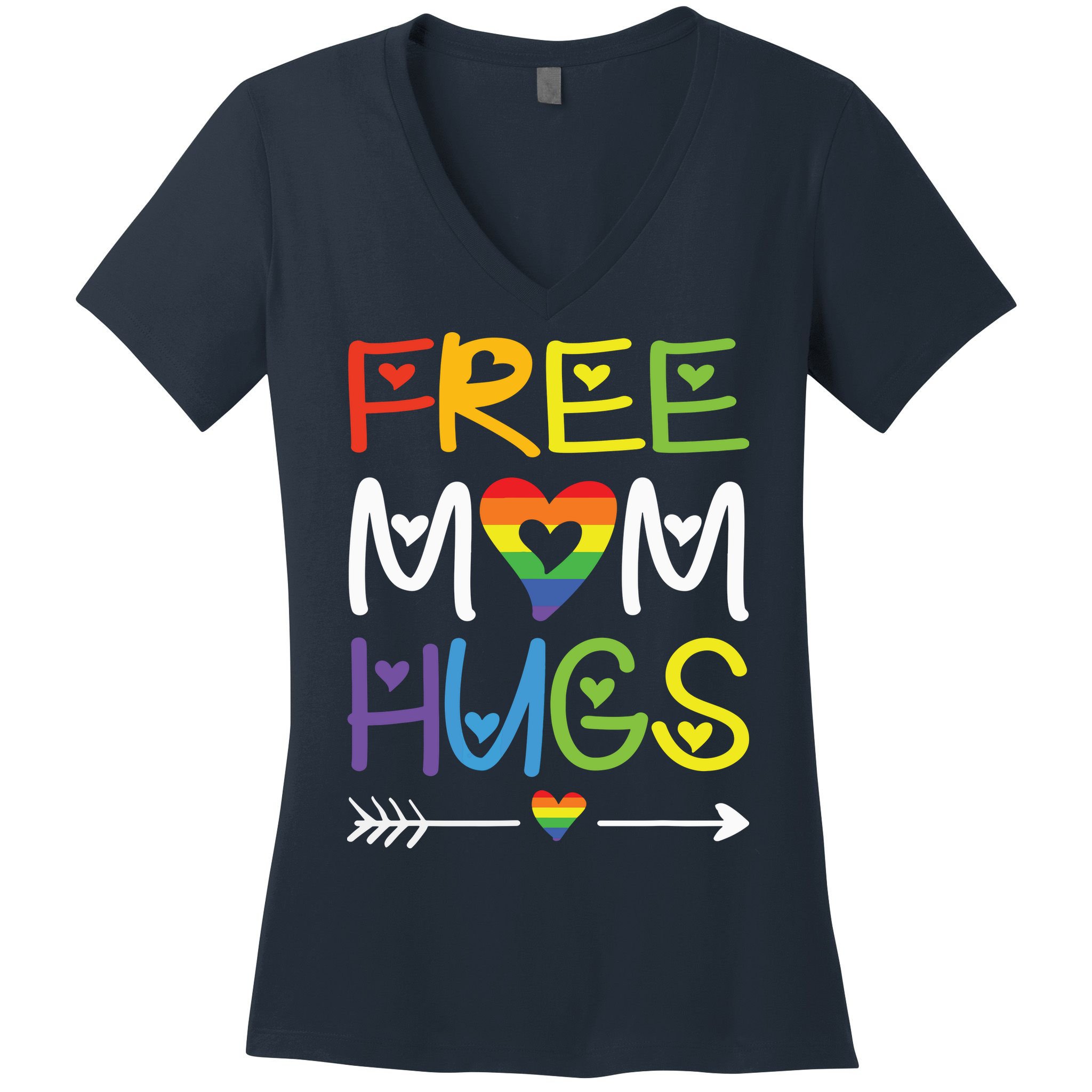 Free Mom Hugs Women's V-Neck T-Shirt