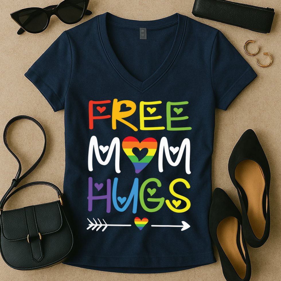 Free Mom Hugs Women's V-Neck T-Shirt