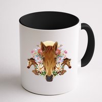 Floral Multi Horse Mug
