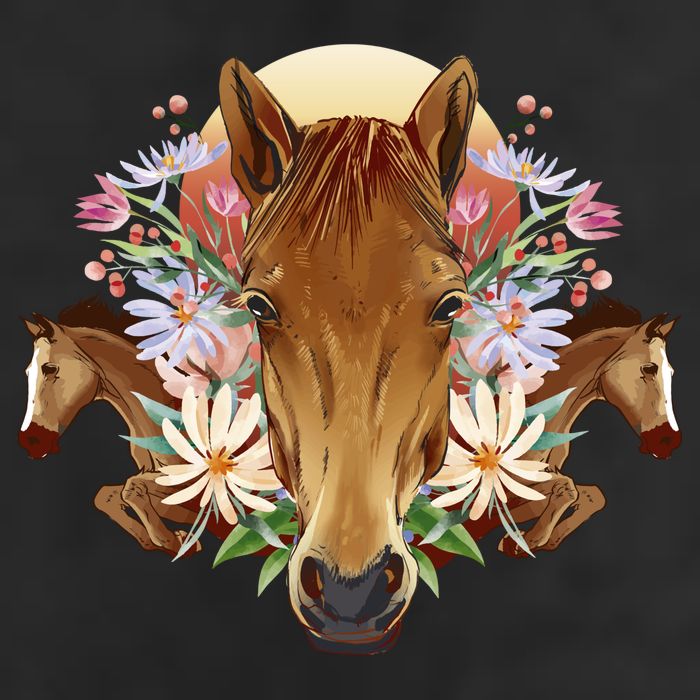 Floral Multi Horse Hat