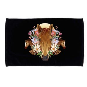 Floral Multi Horse Microfiber Hand Towel