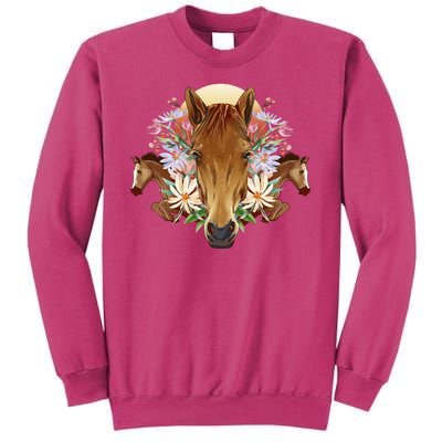 Floral Multi Horse Sweatshirt