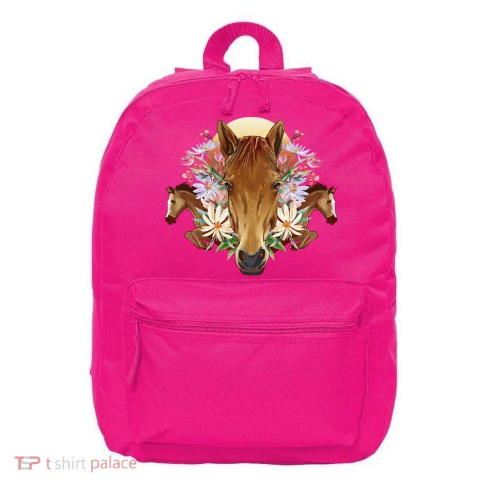Floral Multi Horse 16 in Basic Backpack