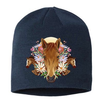 Floral Multi Horse Sustainable Beanie