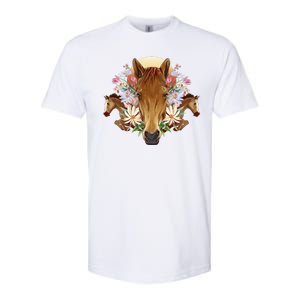 Floral Multi Horse Softstyle CVC T-Shirt