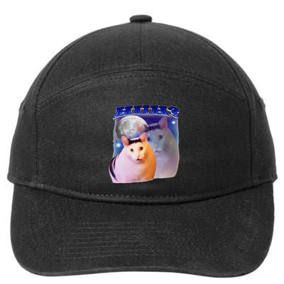 Funny Meme Huh Cat 7-Panel Snapback Hat