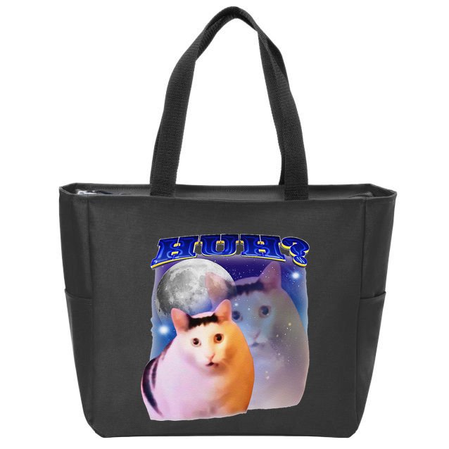 Funny Meme Huh Cat Zip Tote Bag