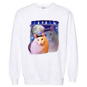 Funny Meme Huh Cat Garment-Dyed Sweatshirt