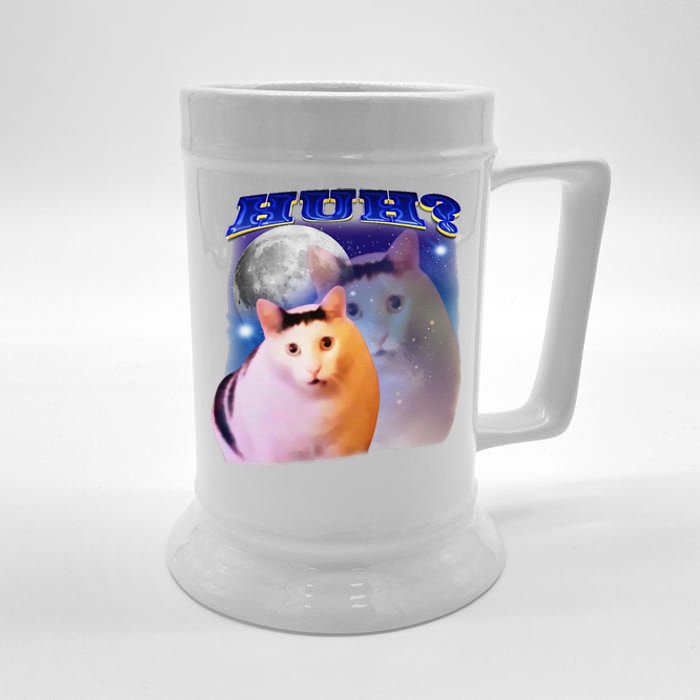 Funny Meme Huh Cat Beer Stein