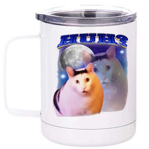 Funny Meme Huh Cat 12 oz Stainless Steel Tumbler Cup