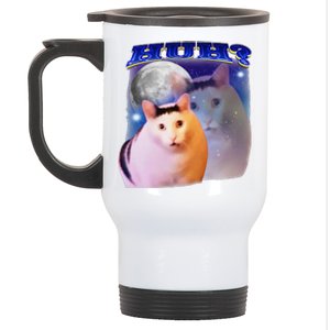 Funny Meme Huh Cat Stainless Steel Travel Mug