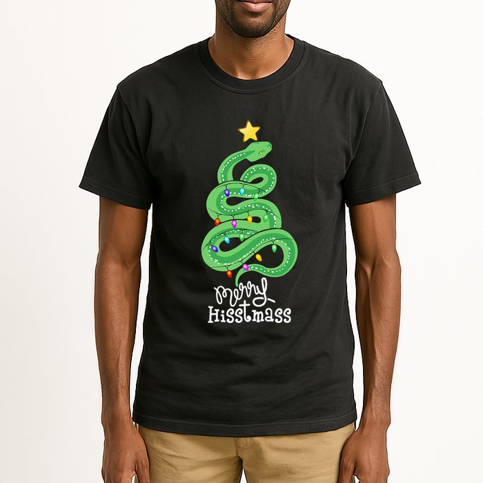 Funny Merry Hisstmass Python Snake Merry Christmas Tree Tall T-Shirt