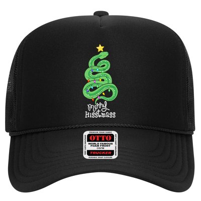Funny Merry Hisstmass Python Snake Merry Christmas Tree Trucker Hat