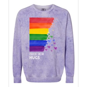 Free Mom Hugs Pride Mom Lgbt Gift Colorblast Crewneck Sweatshirt