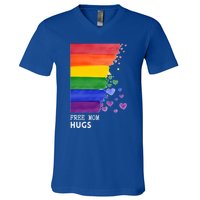 Free Mom Hugs Pride Mom Lgbt Gift V-Neck T-Shirt