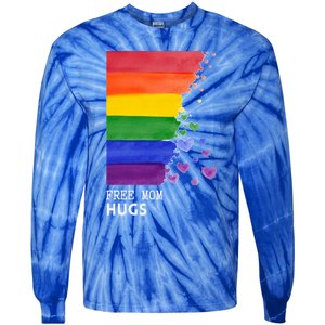 Free Mom Hugs Pride Mom Lgbt Gift Tie-Dye Long Sleeve Shirt