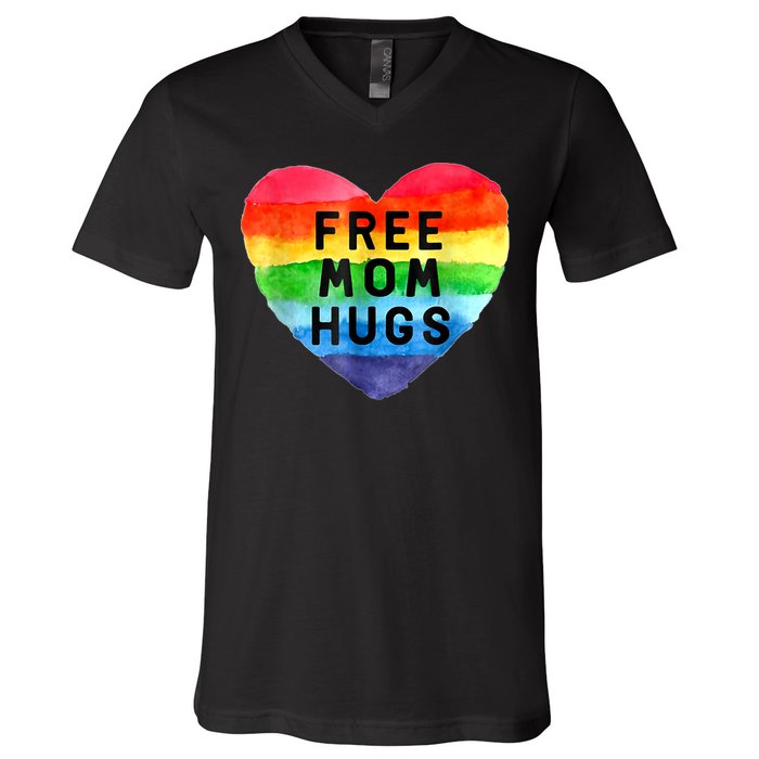 Free Mom Hugs , Free Mom Hugs Inclusive Pride LGBTQIA V-Neck T-Shirt