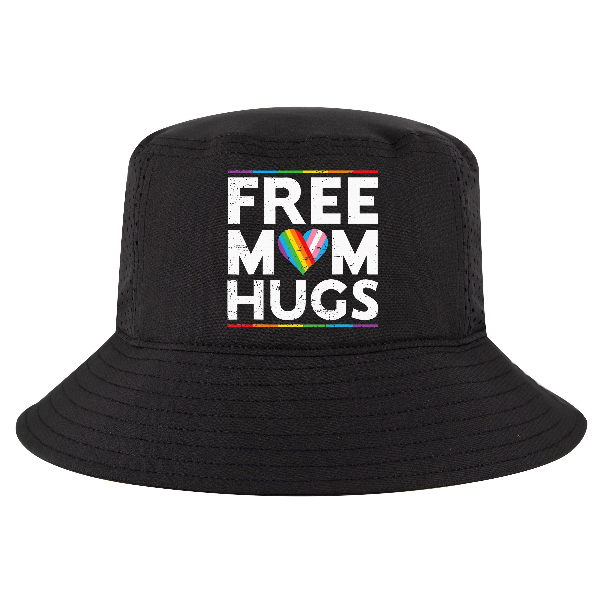 Free Mom Hugs Lgbt Pride Parades Rainbow Cool Comfort Performance Bucket Hat