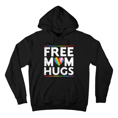 Free Mom Hugs Lgbt Pride Parades Rainbow Hoodie