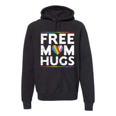 Free Mom Hugs Lgbt Pride Parades Rainbow Premium Hoodie