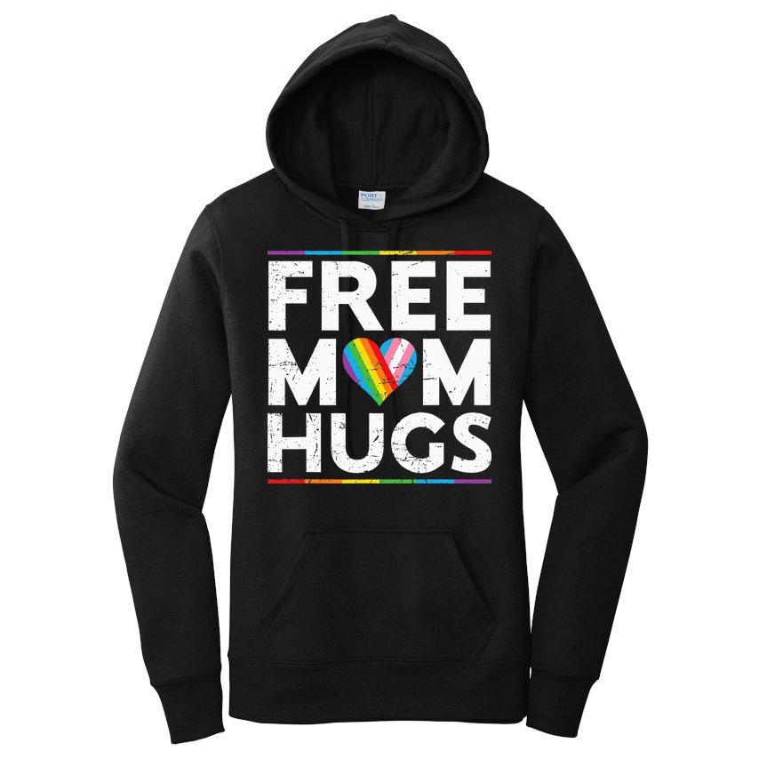 Free Mom Hugs Lgbt Pride Parades Rainbow Women's Pullover Hoodie
