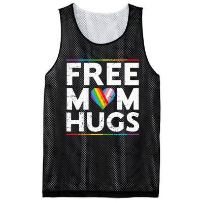 Free Mom Hugs Lgbt Pride Parades Rainbow Mesh Reversible Basketball Jersey Tank