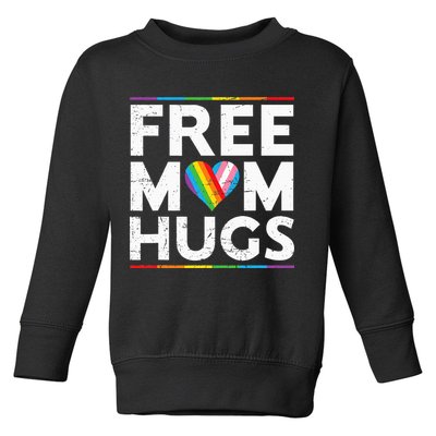 Free Mom Hugs Lgbt Pride Parades Rainbow Toddler Sweatshirt