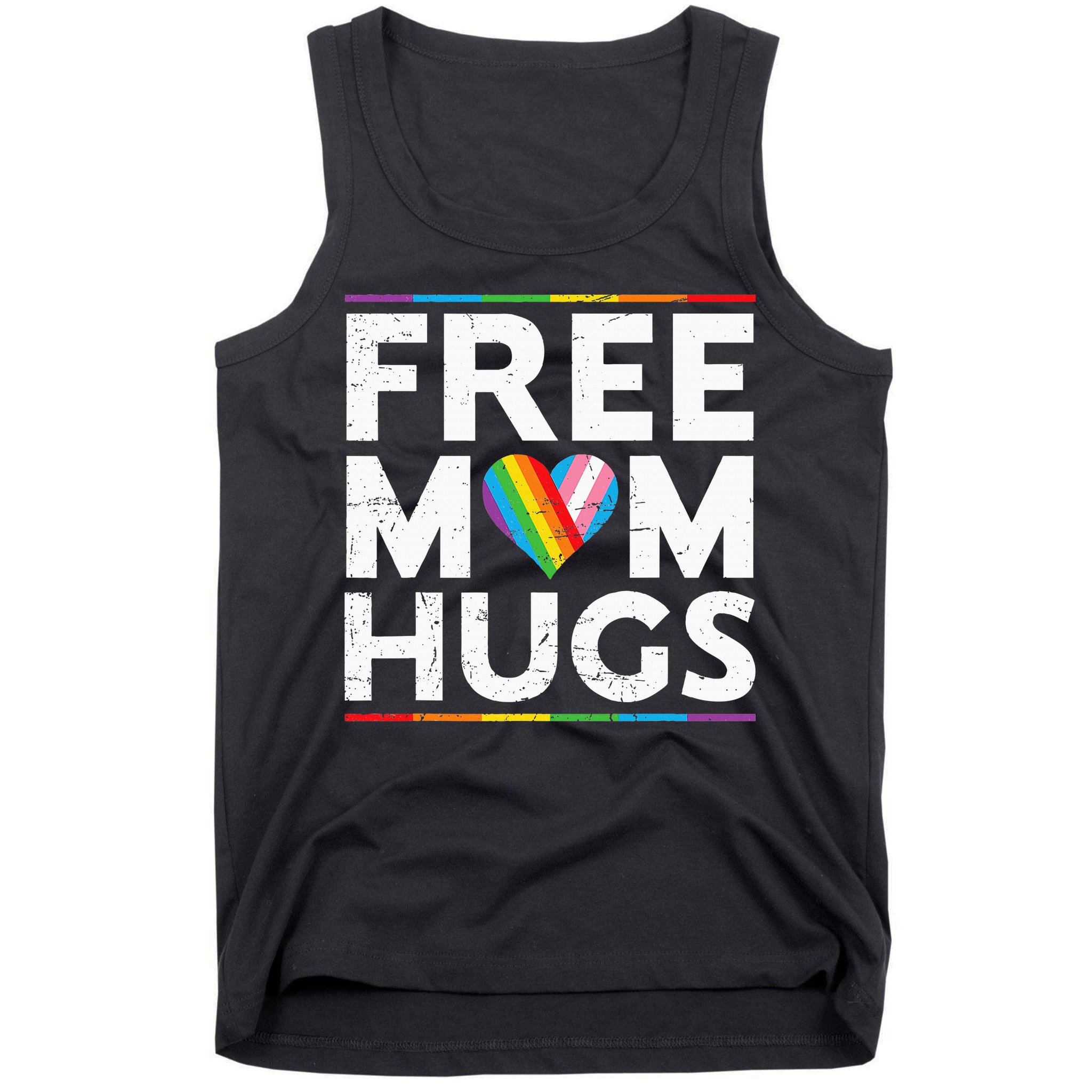 Free Mom Hugs Lgbt Pride Parades Rainbow Tank Top