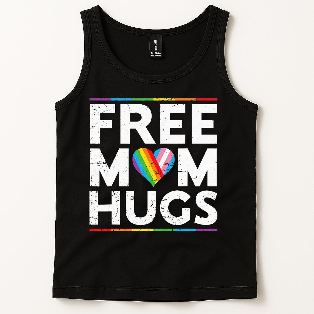 Free Mom Hugs Lgbt Pride Parades Rainbow Tank Top