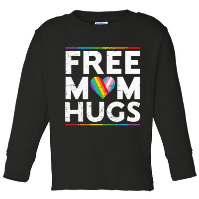 Free Mom Hugs Lgbt Pride Parades Rainbow Toddler Long Sleeve Shirt