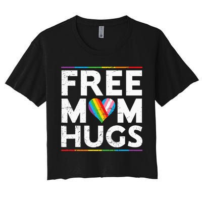 Free Mom Hugs Lgbt Pride Parades Rainbow Crop Top