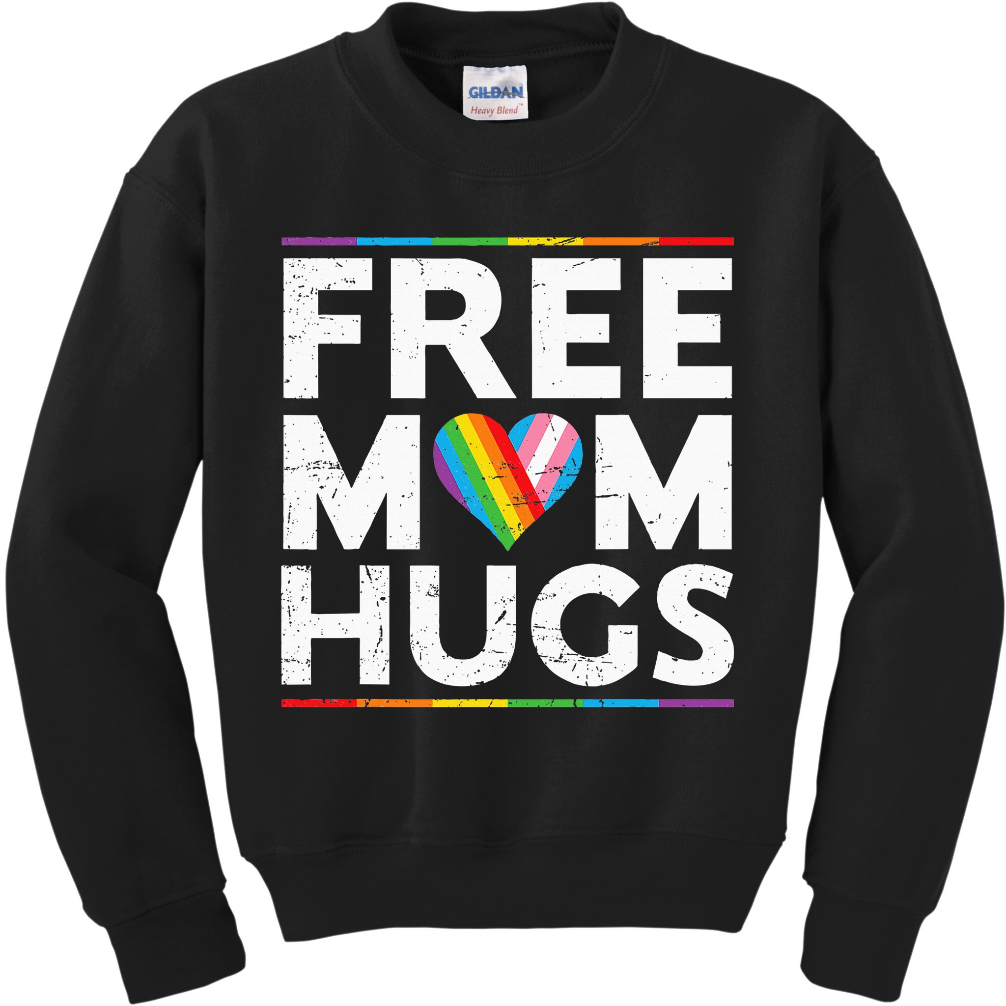 Free Mom Hugs Lgbt Pride Parades Rainbow Kids Sweatshirt