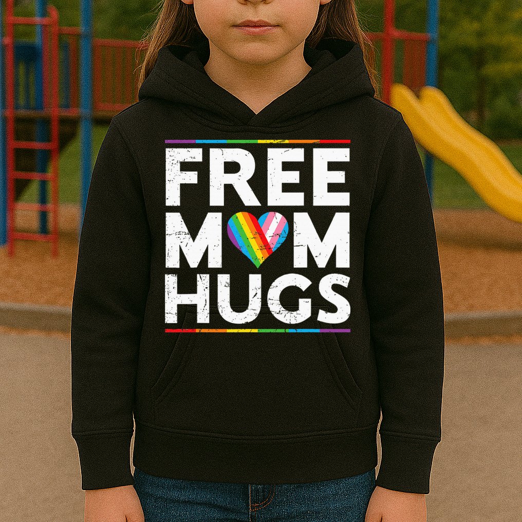 Free Mom Hugs Lgbt Pride Parades Rainbow Kids Hoodie