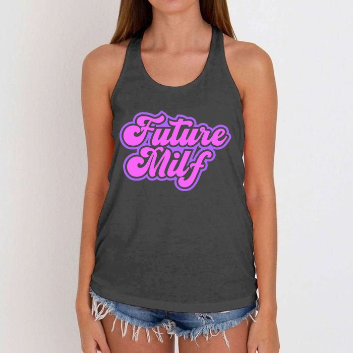 Future Milf In Training Women's Knotted Racerback Tank