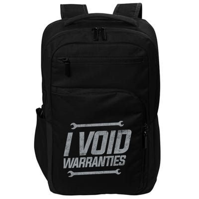 Funny MECHANICS I Void Warranties Wrench Garage Hoodie Impact Tech Backpack