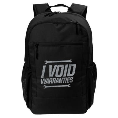 Funny MECHANICS I Void Warranties Wrench Garage Hoodie Backpack
