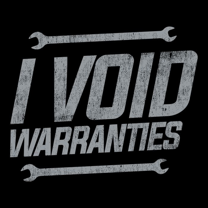 Funny MECHANICS I Void Warranties Wrench Garage Hoodie Cropped Pullover Crew