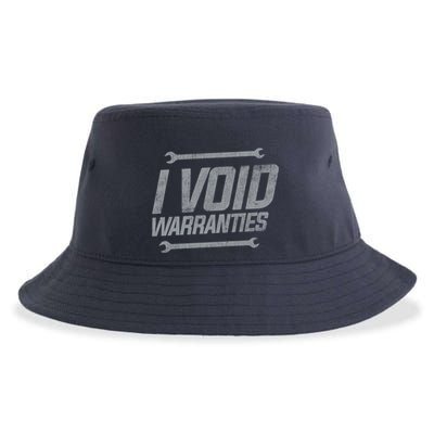 Funny MECHANICS I Void Warranties Wrench Garage Hoodie Sustainable Bucket Hat