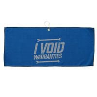 Funny MECHANICS I Void Warranties Wrench Garage Hoodie Large Microfiber Waffle Golf Towel