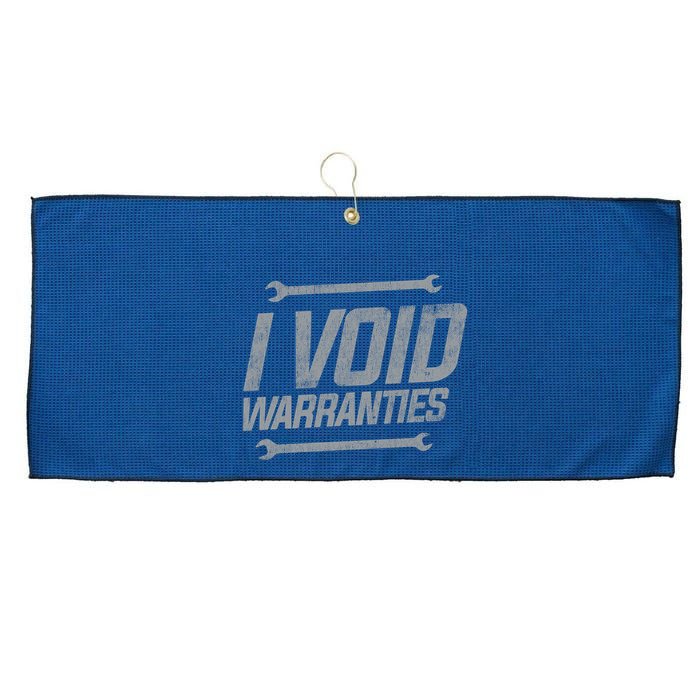 Funny MECHANICS I Void Warranties Wrench Garage Hoodie Large Microfiber Waffle Golf Towel