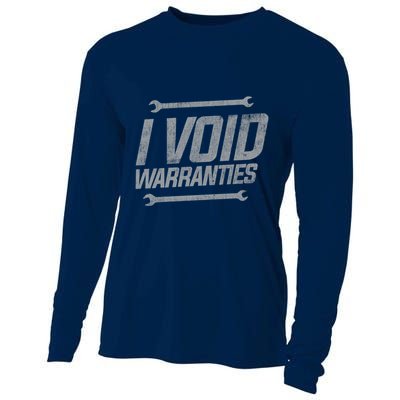 Funny MECHANICS I Void Warranties Wrench Garage Hoodie Cooling Performance Long Sleeve Crew