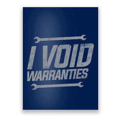 Funny MECHANICS I Void Warranties Wrench Garage Hoodie Poster