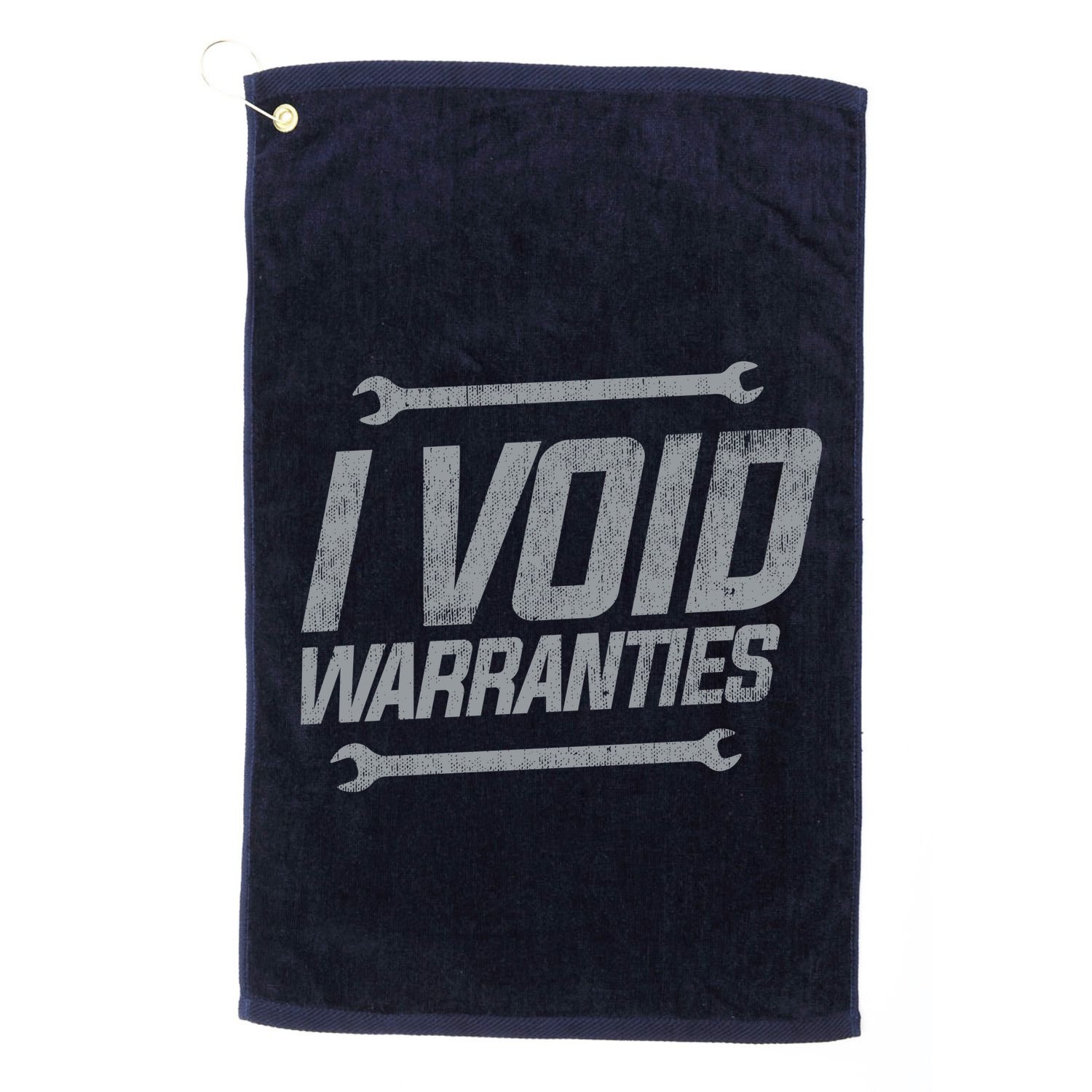 Funny MECHANICS I Void Warranties Wrench Garage Hoodie Golf Towel